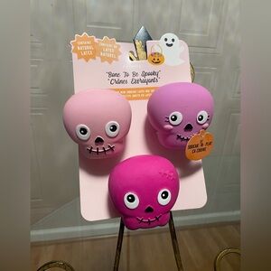 Halloween Dog toys set of 3 ghosts  new With Squeaker